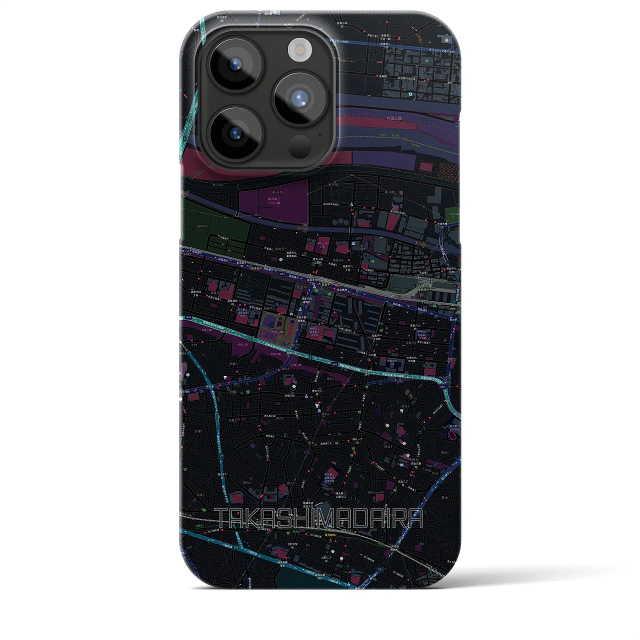 【高島平(東京都)】地図柄iPhoneケース(バックカバータイプ)