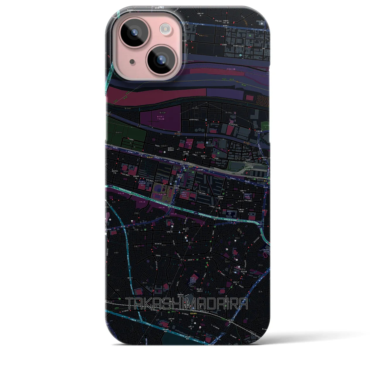 【高島平(東京都)】地図柄iPhoneケース(バックカバータイプ)