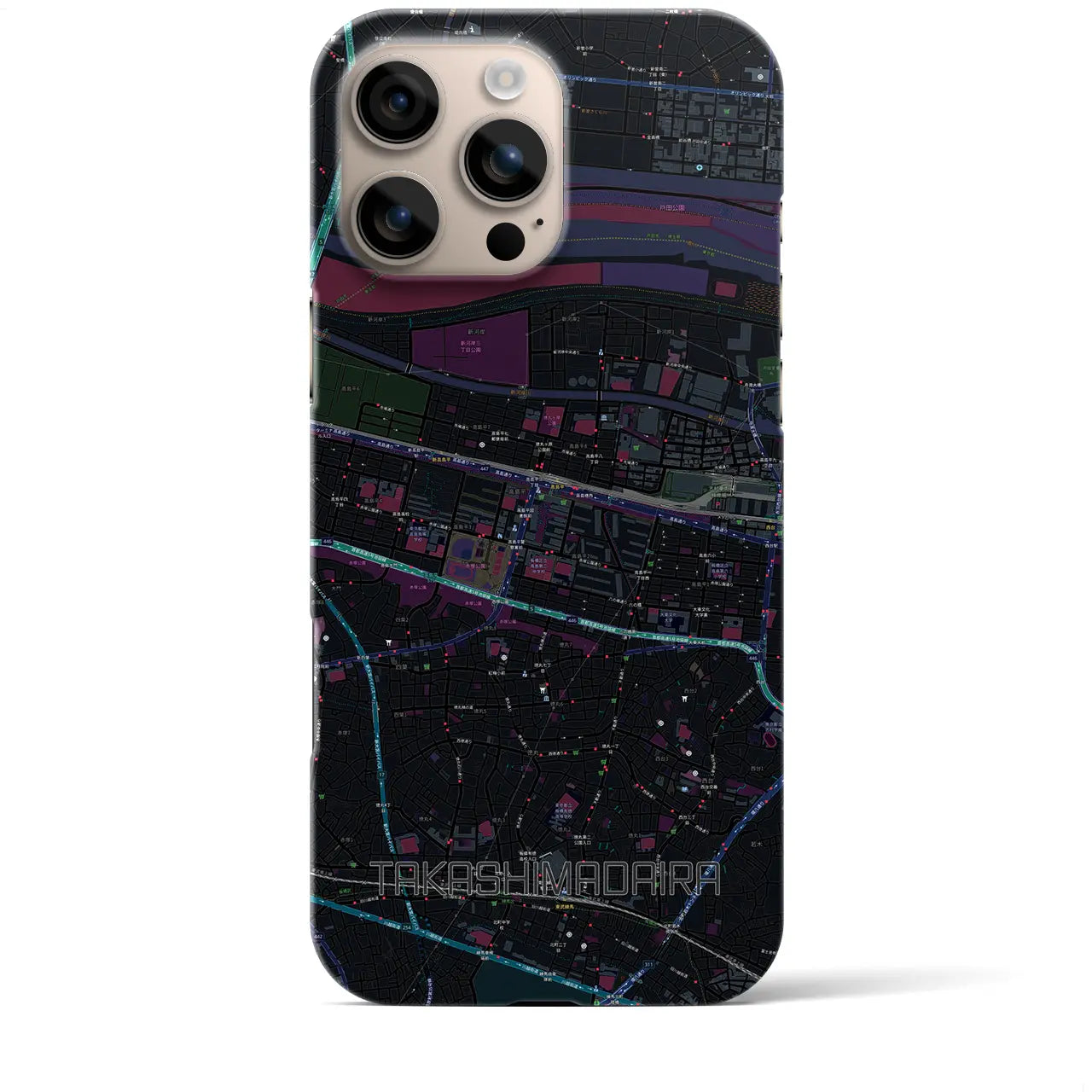 【高島平(東京都)】地図柄iPhoneケース(バックカバータイプ)