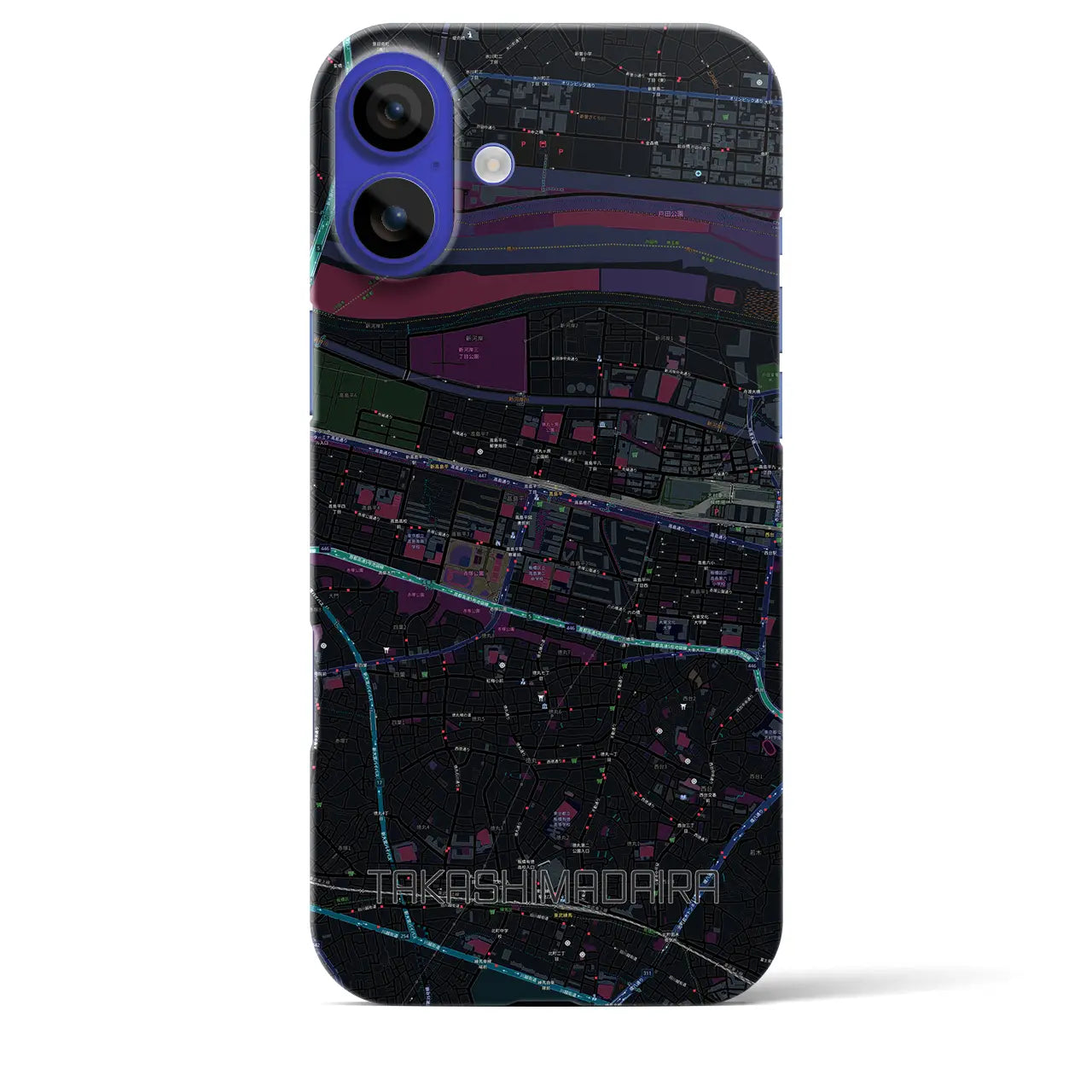 【高島平(東京都)】地図柄iPhoneケース(バックカバータイプ)