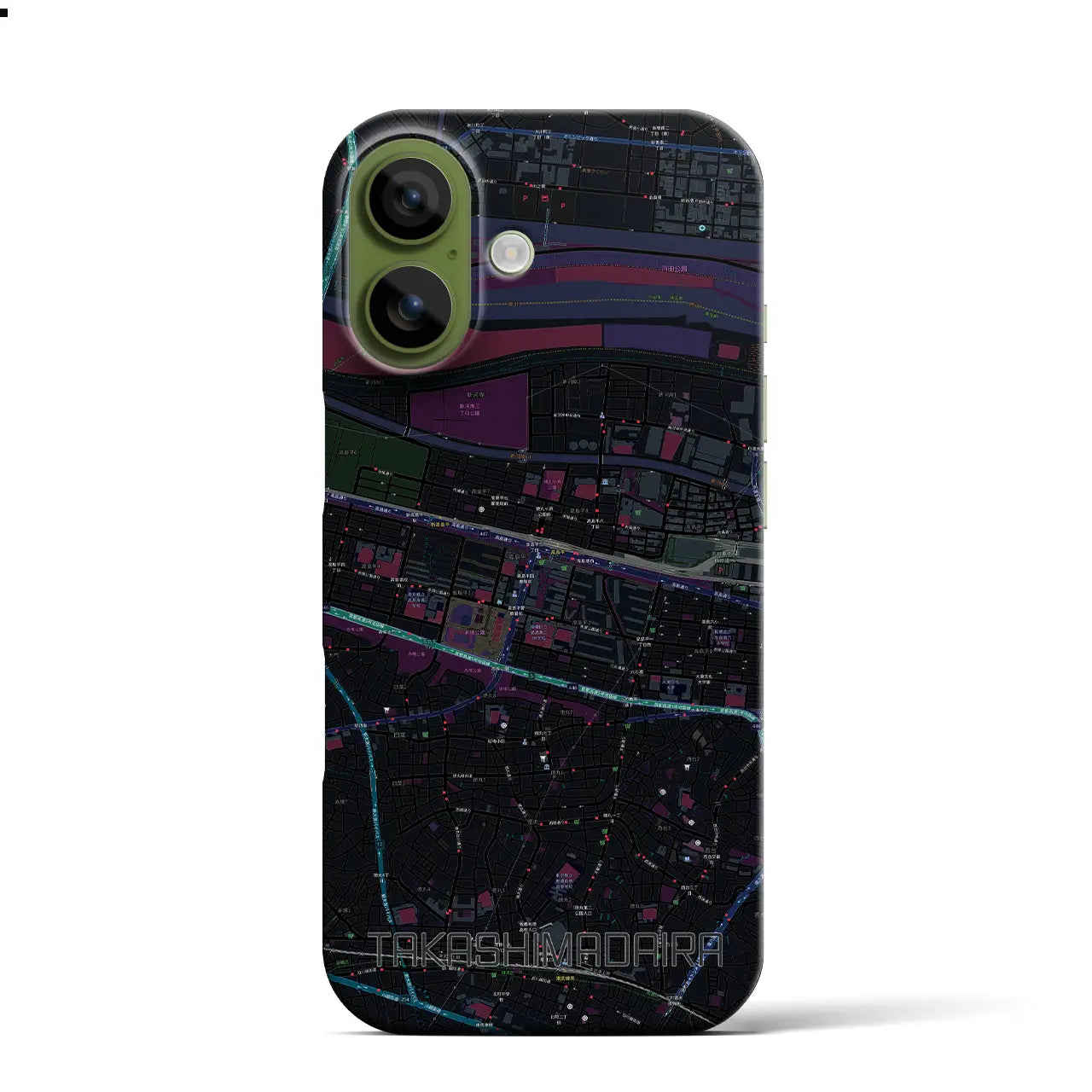 【高島平(東京都)】地図柄iPhoneケース(バックカバータイプ)