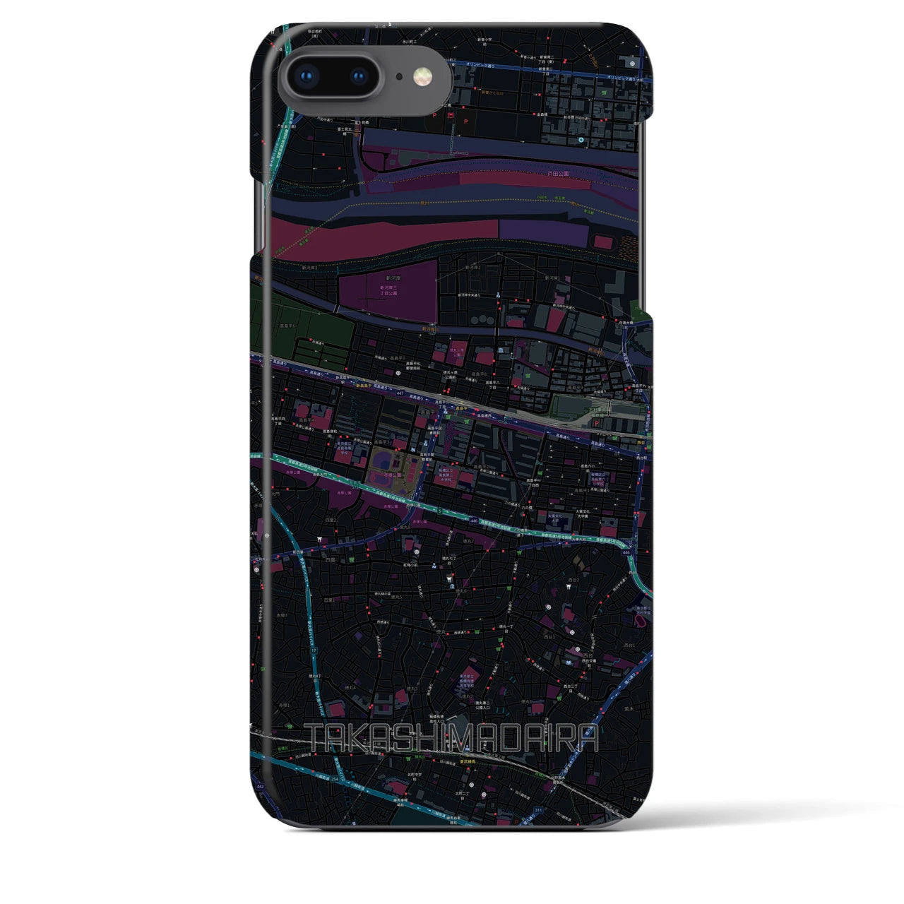 【高島平(東京都)】地図柄iPhoneケース(バックカバータイプ)