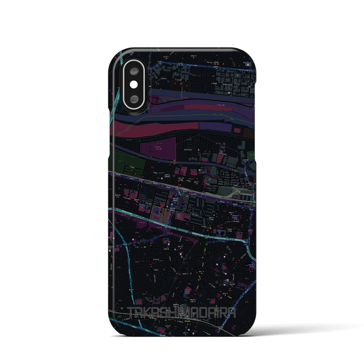 【高島平(東京都)】地図柄iPhoneケース(バックカバータイプ)