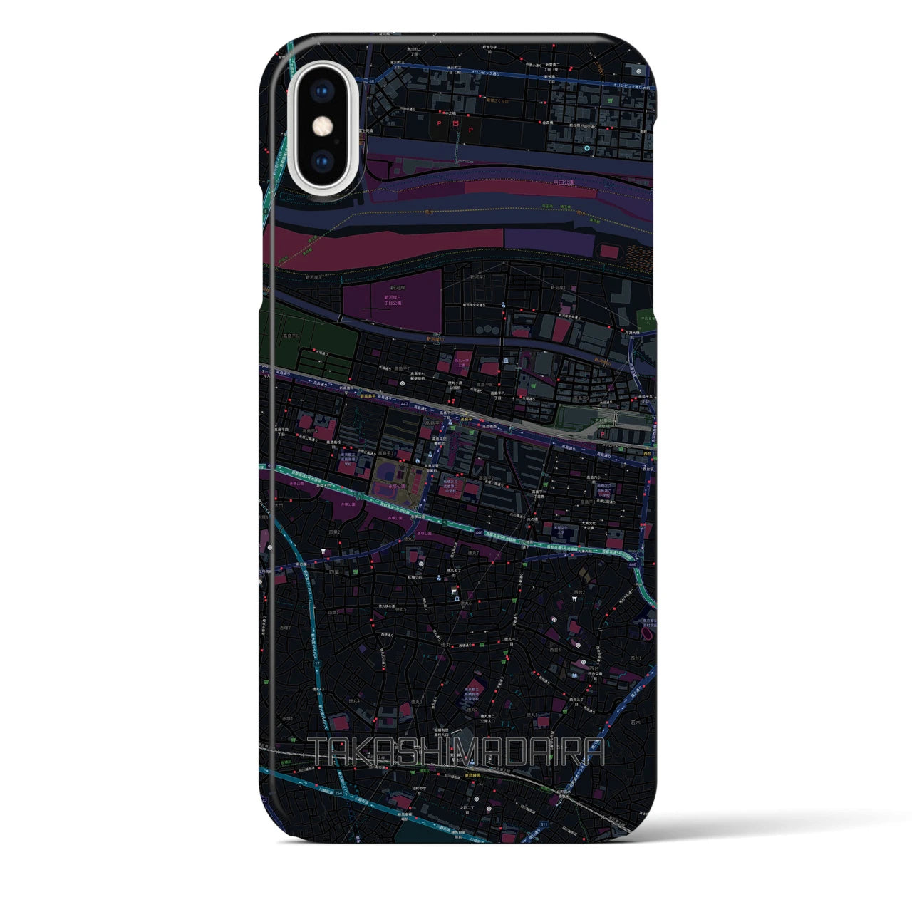 【高島平(東京都)】地図柄iPhoneケース(バックカバータイプ)
