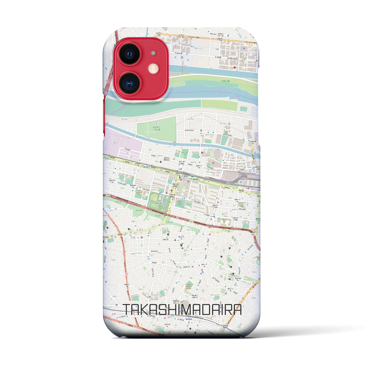 【高島平(東京都)】地図柄iPhoneケース(バックカバータイプ)