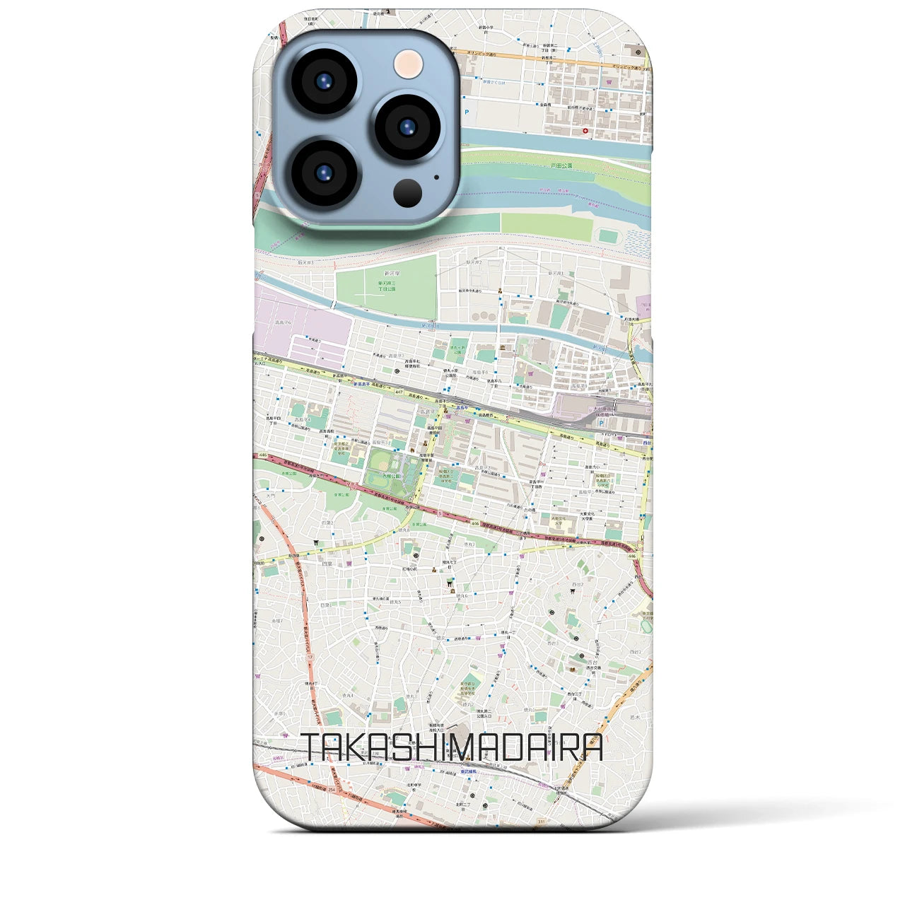 【高島平(東京都)】地図柄iPhoneケース(バックカバータイプ)
