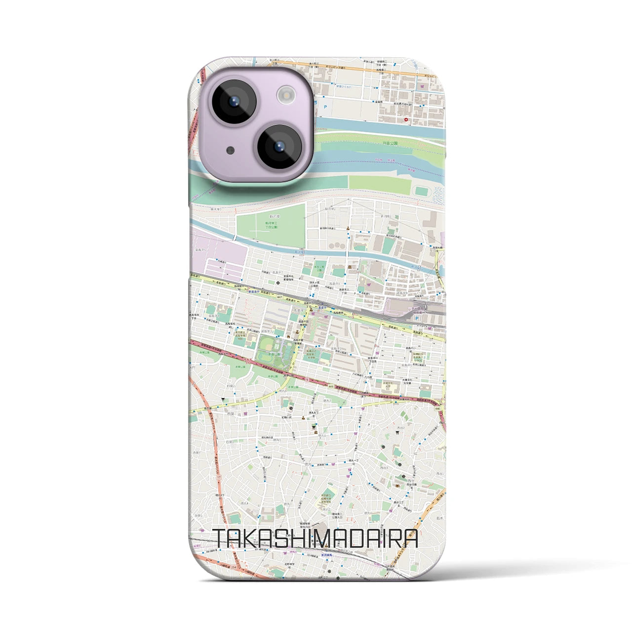 【高島平(東京都)】地図柄iPhoneケース(バックカバータイプ)