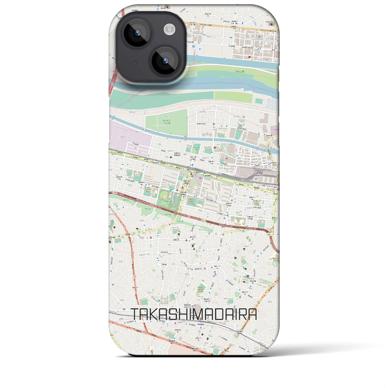 【高島平(東京都)】地図柄iPhoneケース(バックカバータイプ)