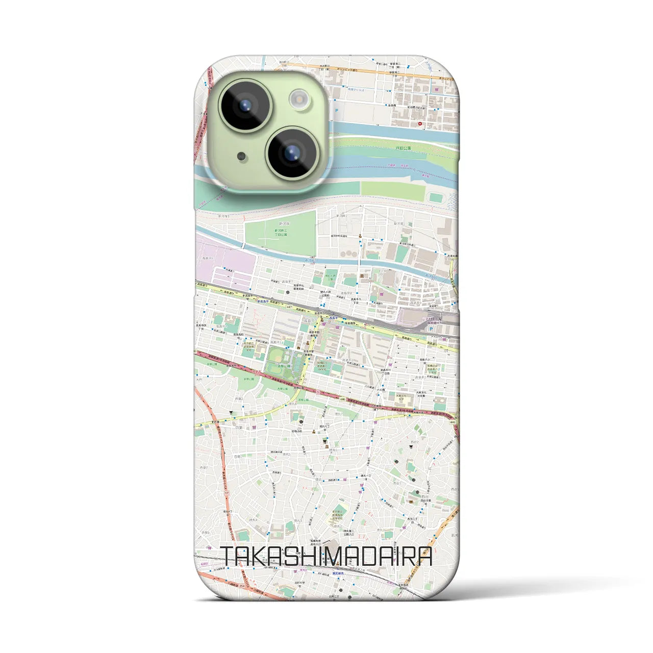 【高島平(東京都)】地図柄iPhoneケース(バックカバータイプ)