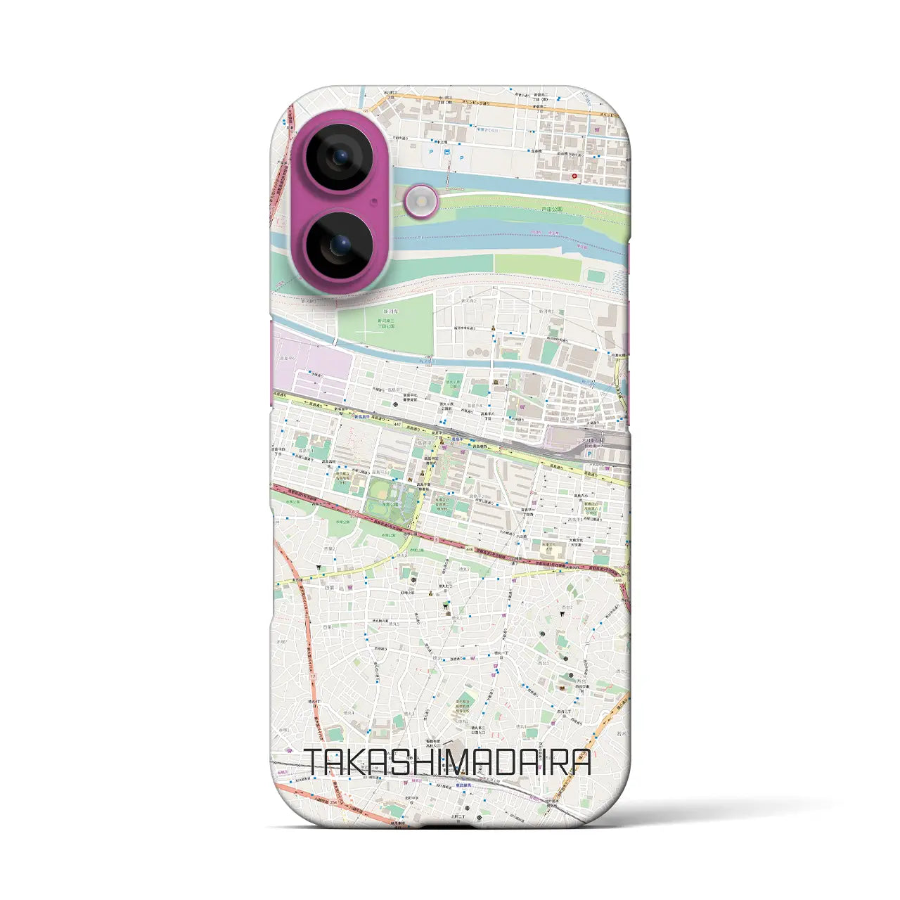 【高島平(東京都)】地図柄iPhoneケース(バックカバータイプ)