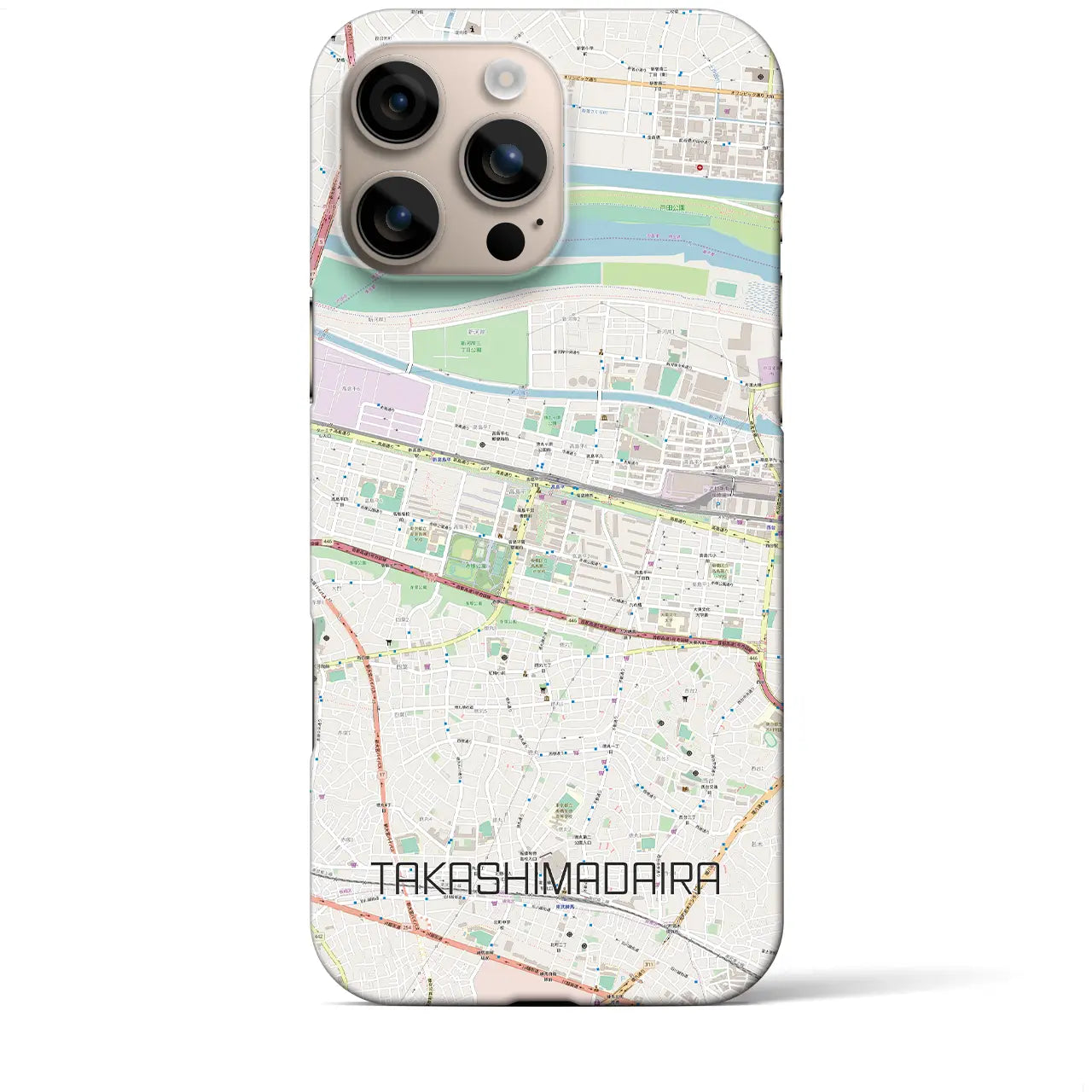 【高島平(東京都)】地図柄iPhoneケース(バックカバータイプ)