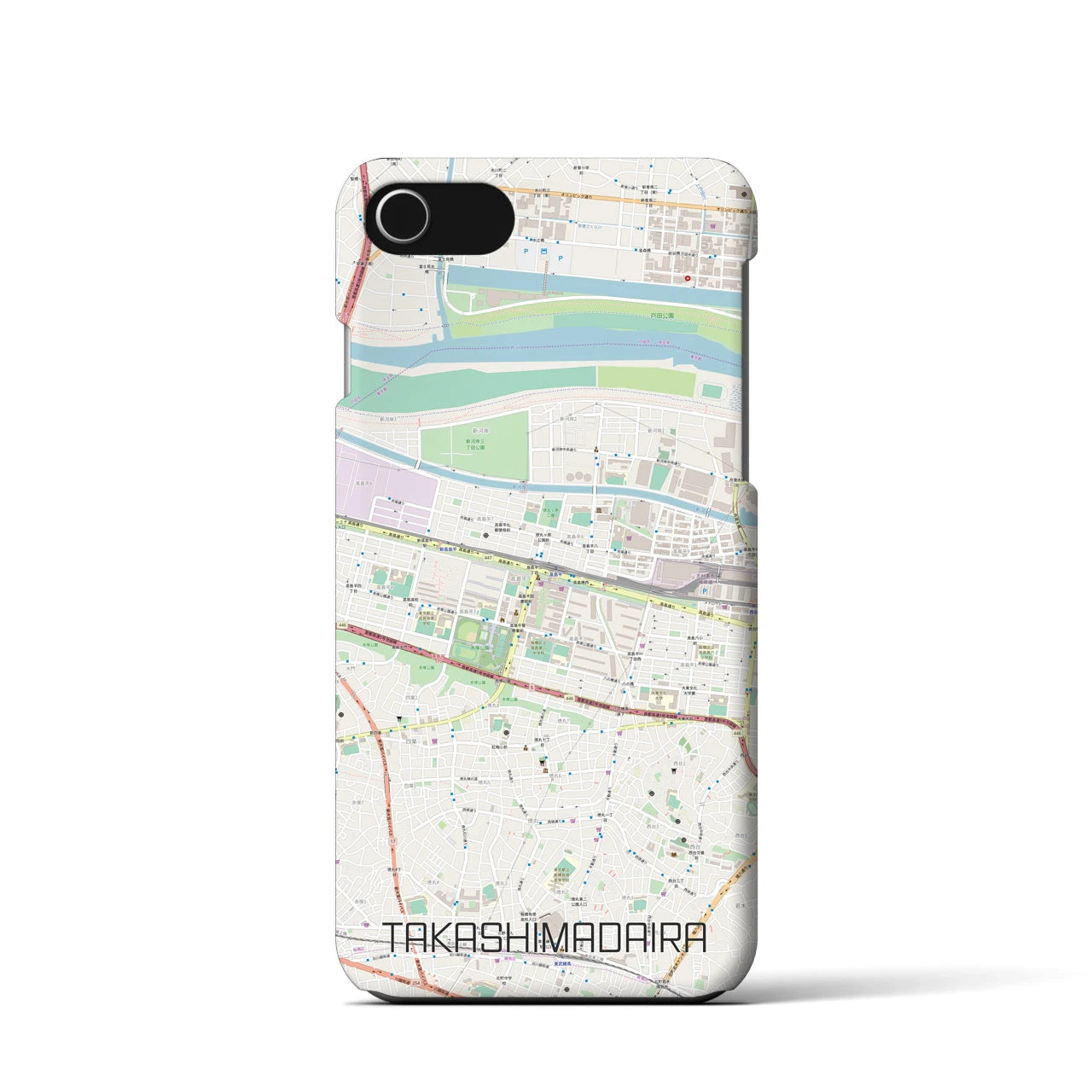 【高島平(東京都)】地図柄iPhoneケース(バックカバータイプ)