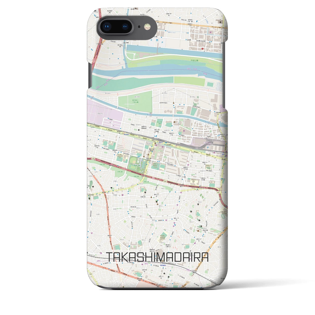 【高島平(東京都)】地図柄iPhoneケース(バックカバータイプ)
