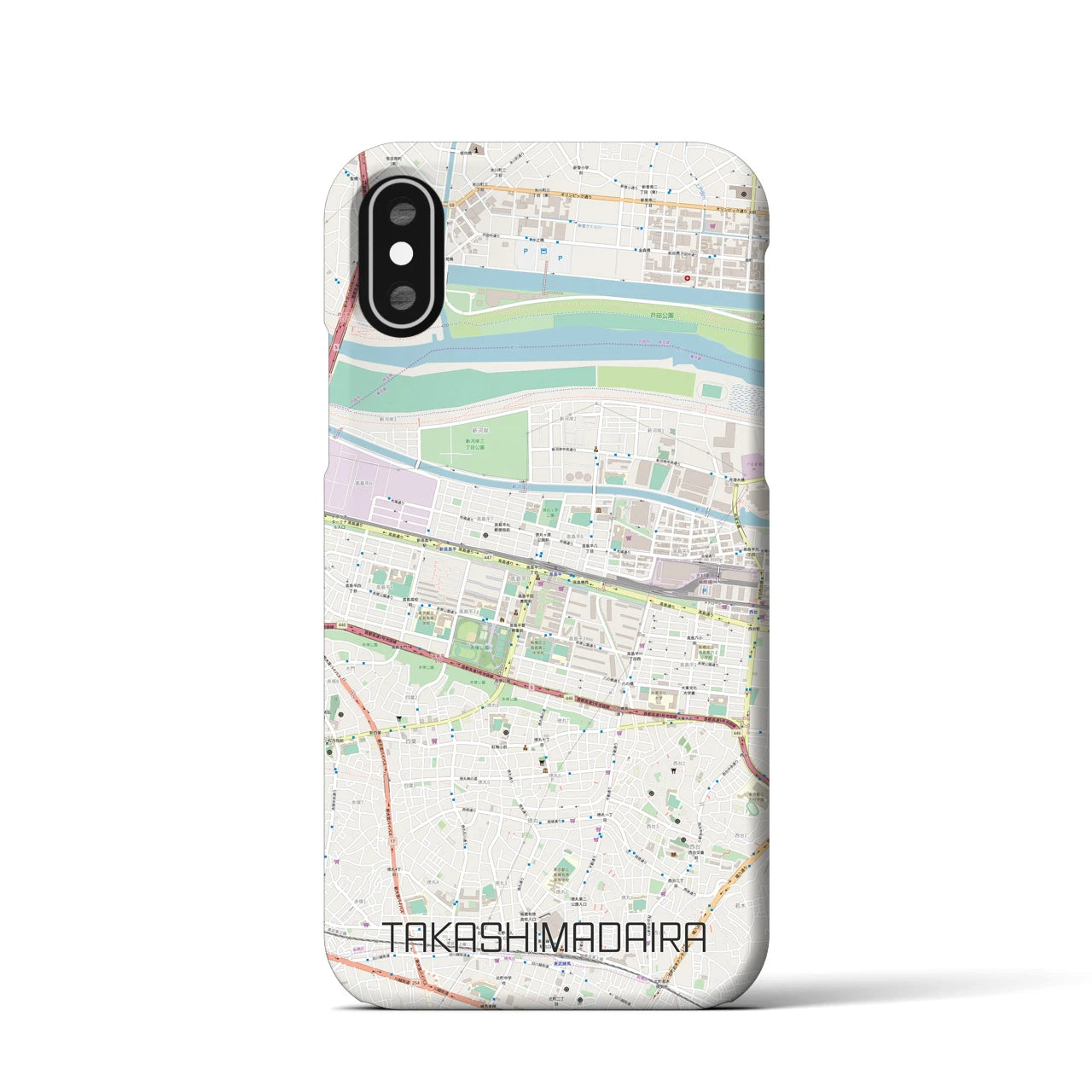 【高島平(東京都)】地図柄iPhoneケース(バックカバータイプ)