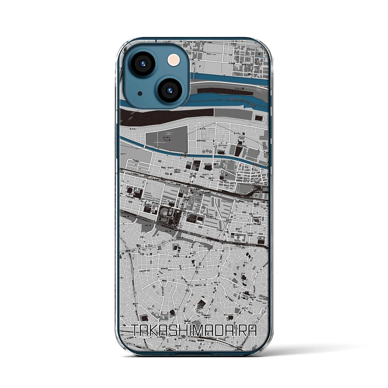 【高島平(東京都)】地図柄iPhoneケース(クリアタイプ)