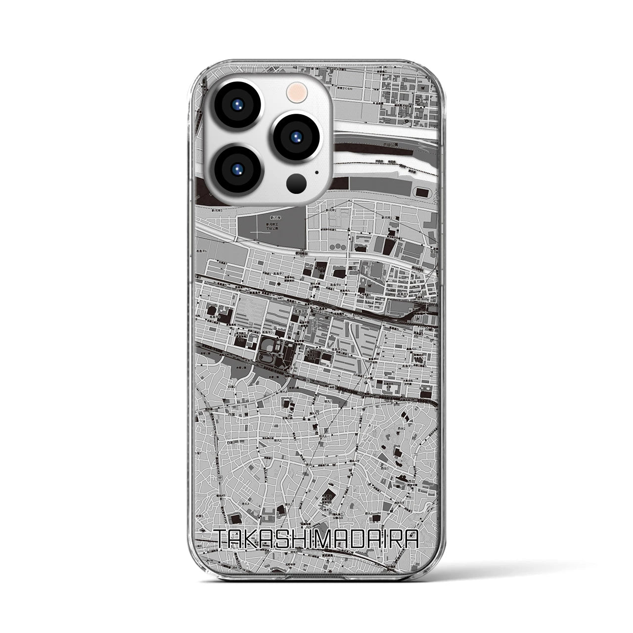 【高島平(東京都)】地図柄iPhoneケース(クリアタイプ)