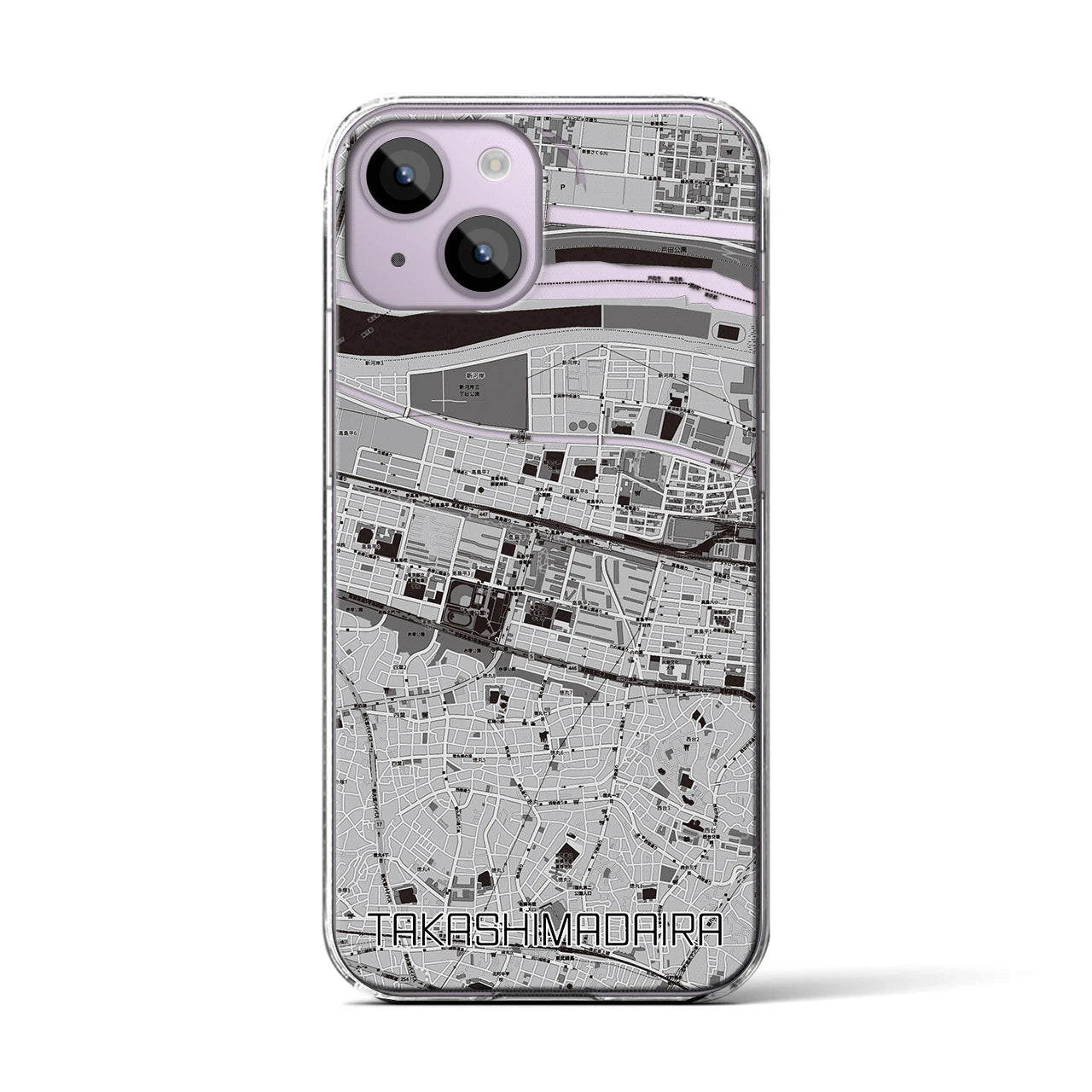 【高島平(東京都)】地図柄iPhoneケース(クリアタイプ)