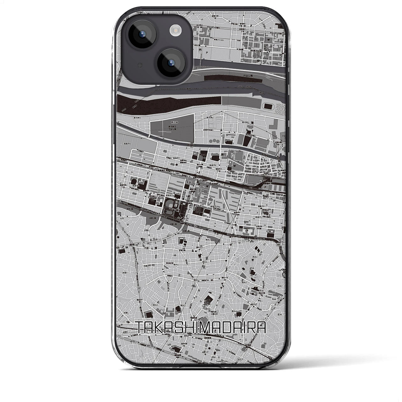 【高島平(東京都)】地図柄iPhoneケース(クリアタイプ)