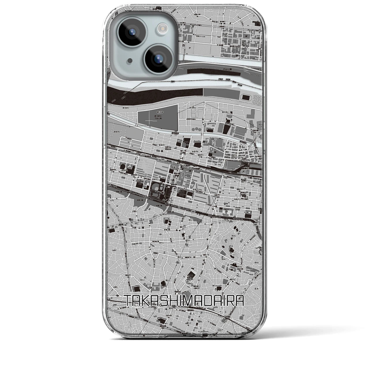 【高島平(東京都)】地図柄iPhoneケース(クリアタイプ)
