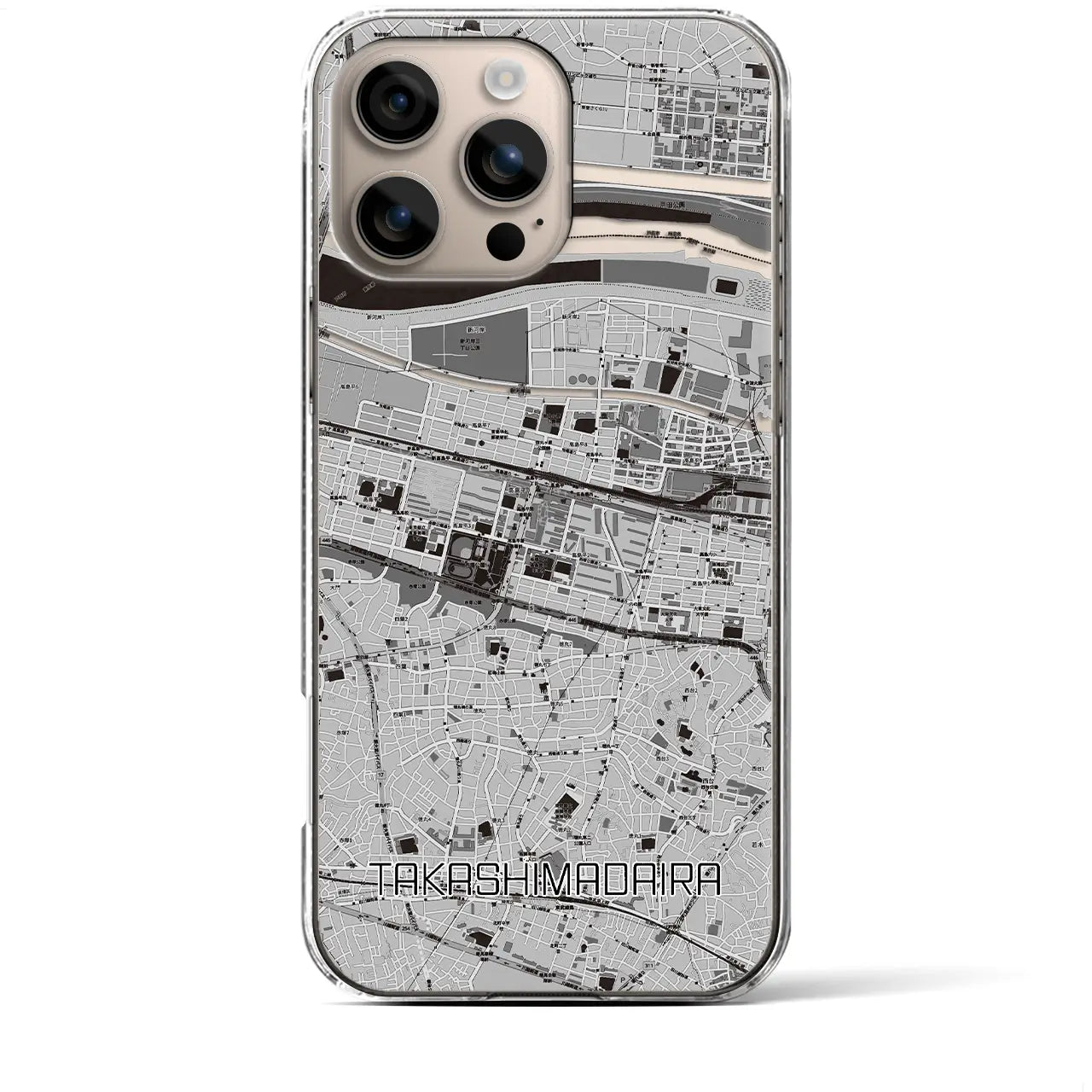 【高島平(東京都)】地図柄iPhoneケース(クリアタイプ)