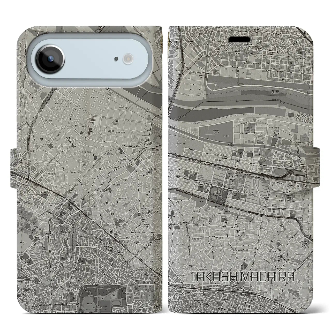 【高島平(東京都)】地図柄iPhoneケース(手帳タイプ)