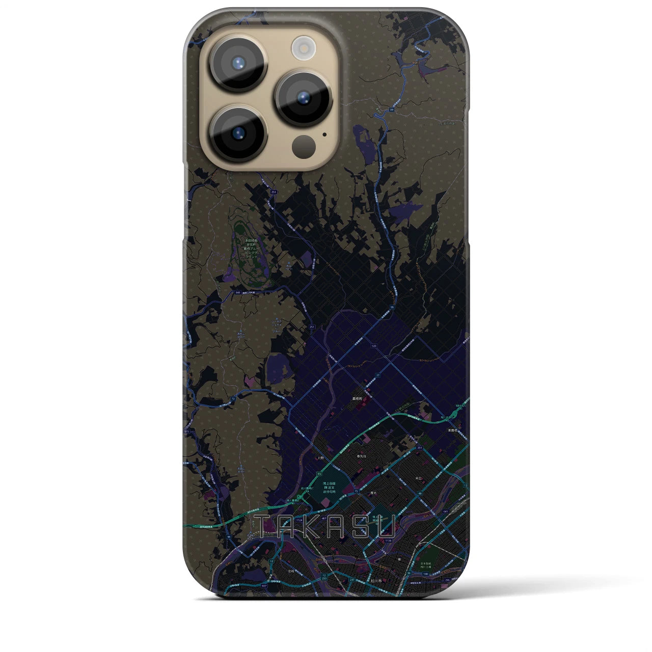 【鷹栖(北海道)】地図柄iPhoneケース(バックカバータイプ)