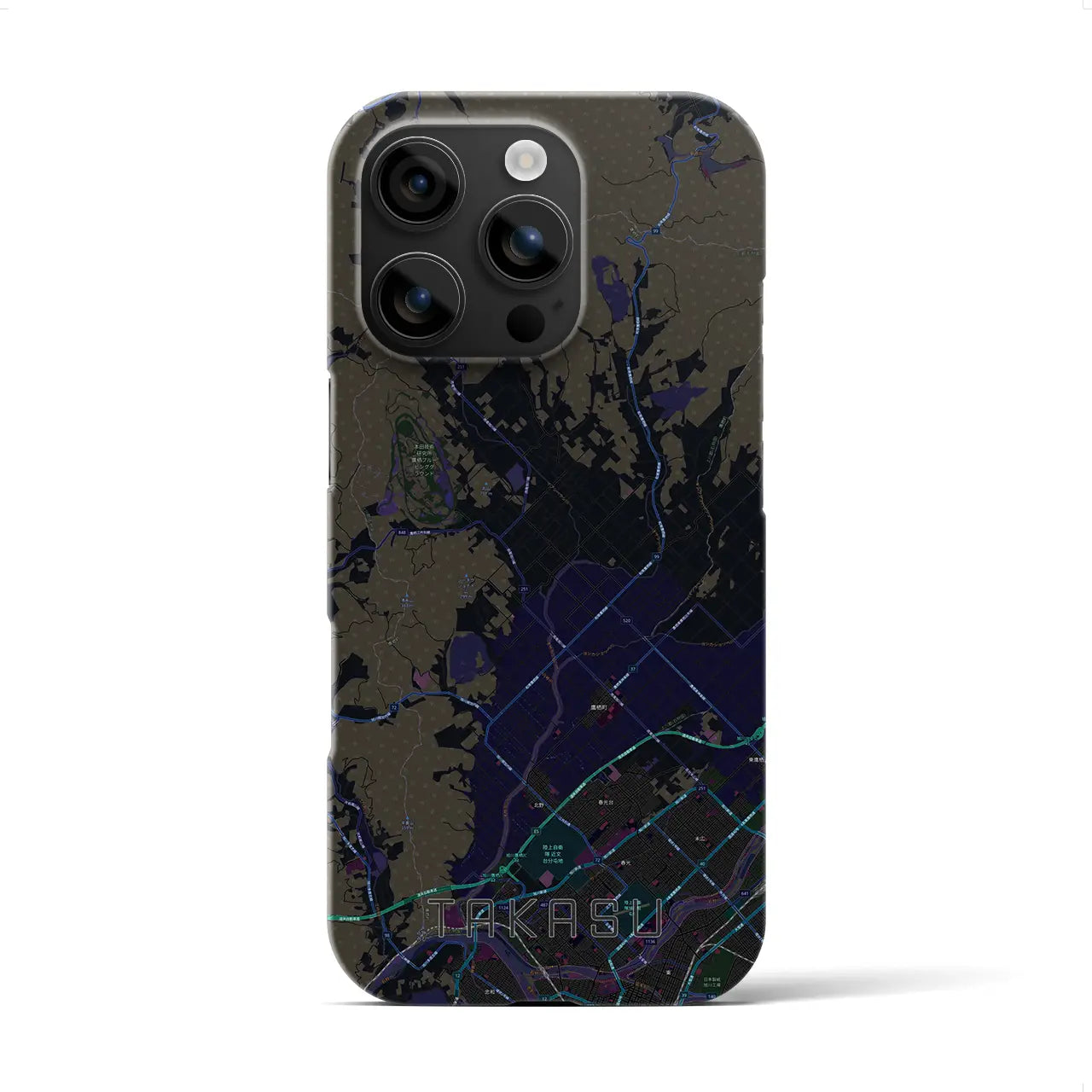 【鷹栖(北海道)】地図柄iPhoneケース(バックカバータイプ)