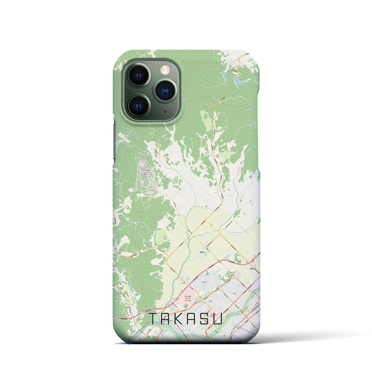 【鷹栖(北海道)】地図柄iPhoneケース(バックカバータイプ)