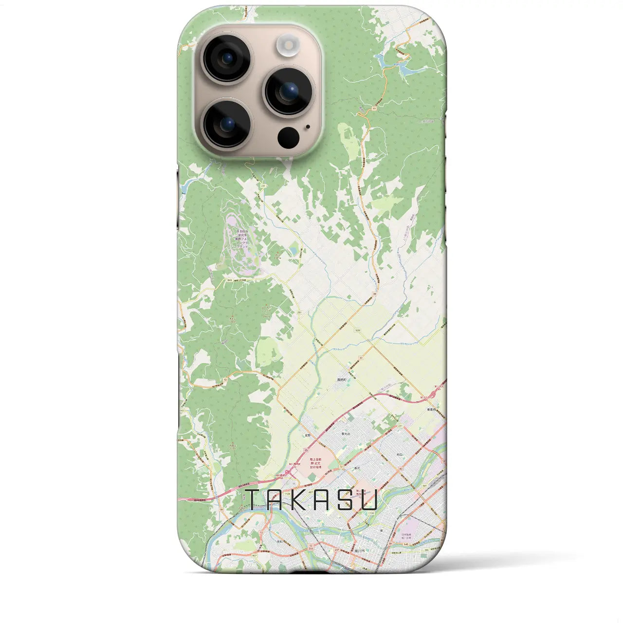 【鷹栖(北海道)】地図柄iPhoneケース(バックカバータイプ)