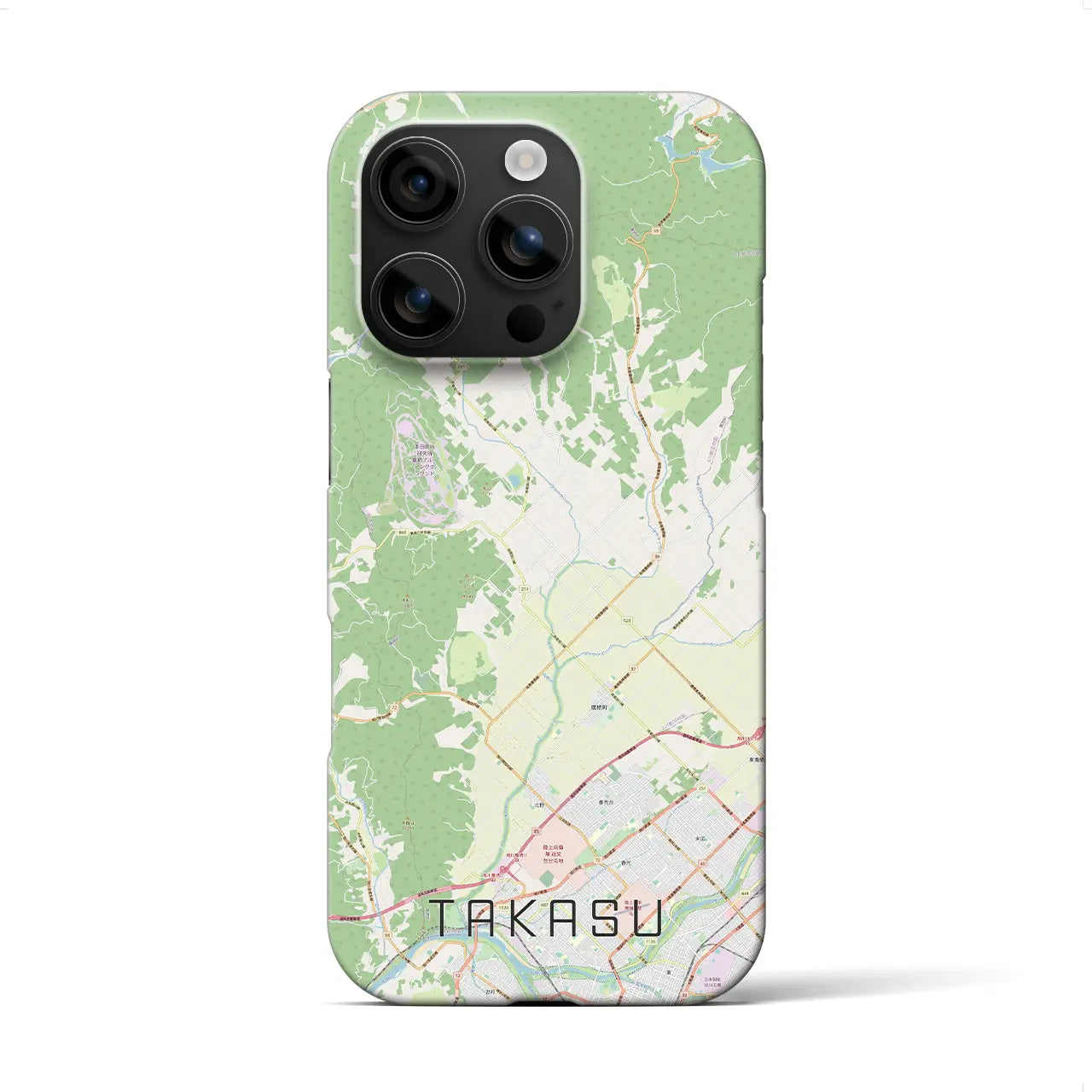 【鷹栖(北海道)】地図柄iPhoneケース(バックカバータイプ)