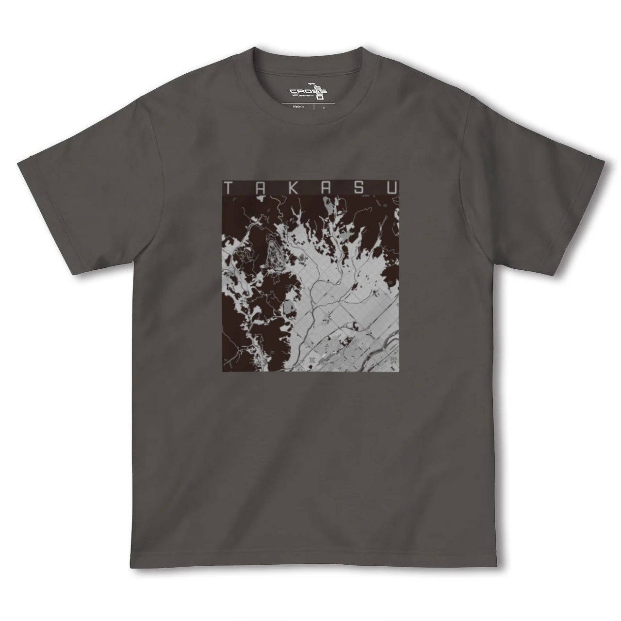 【鷹栖(北海道)】地図柄ヘビーウェイトTシャツ