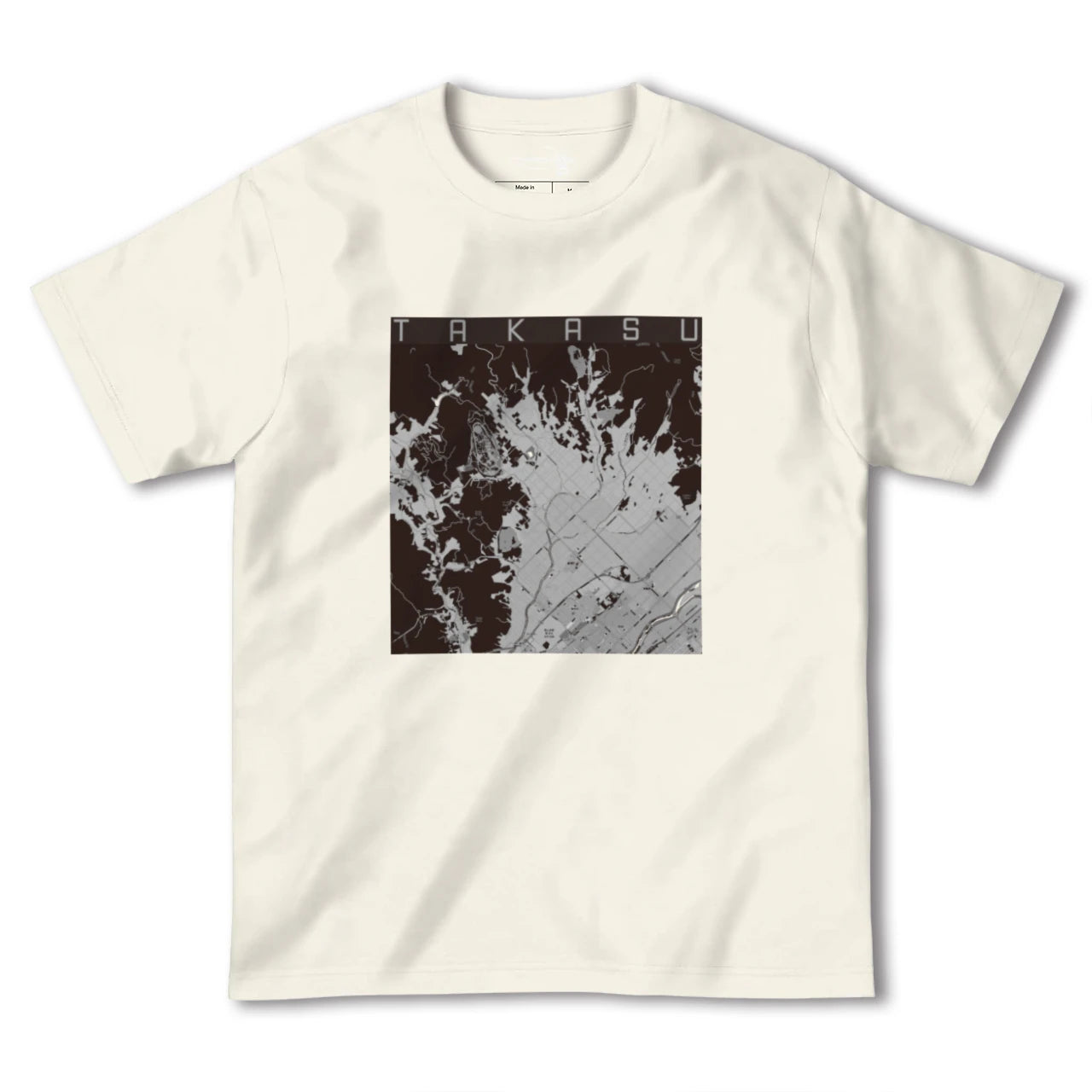 【鷹栖(北海道)】地図柄ヘビーウェイトTシャツ