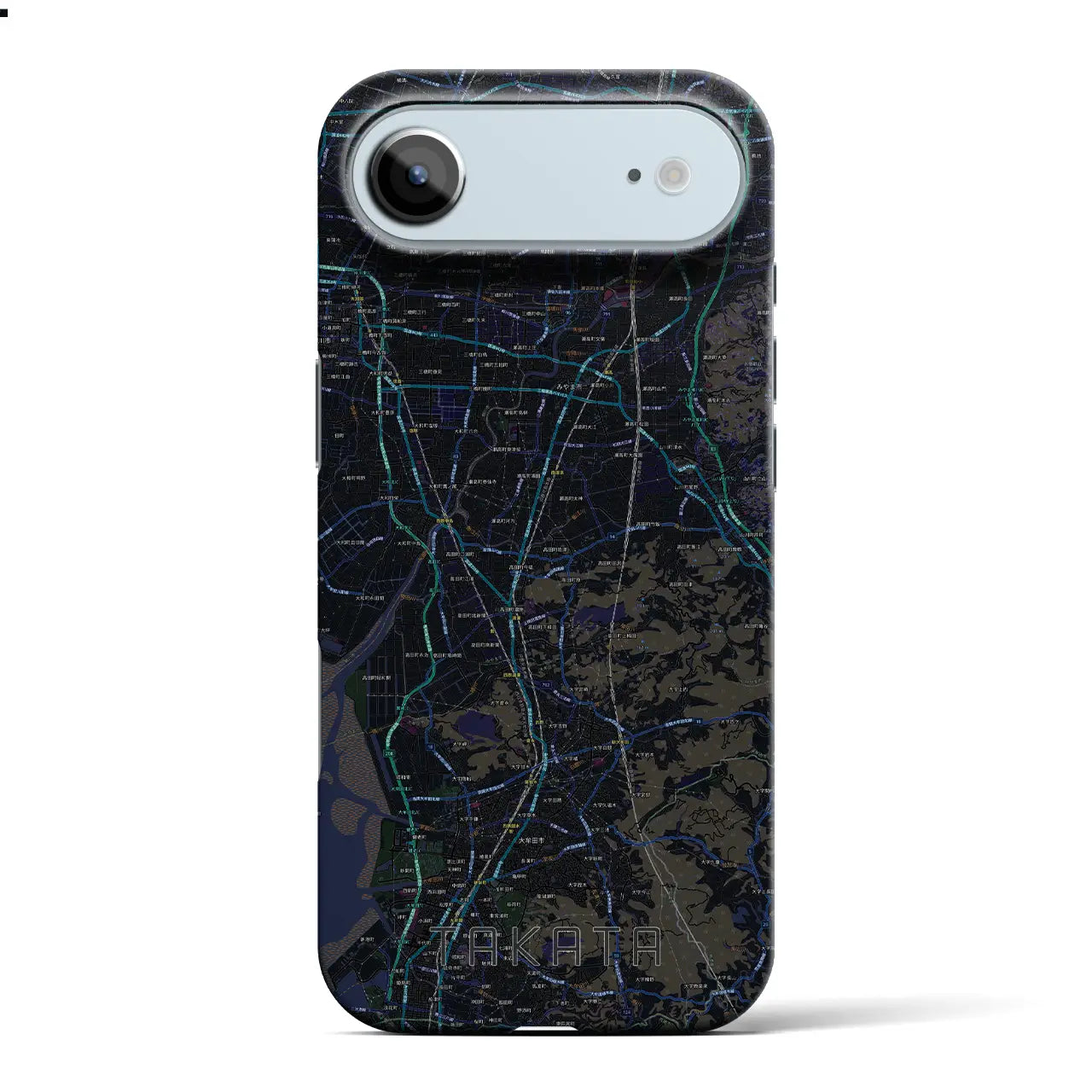 【高田(福岡県)】地図柄iPhoneケース(バックカバータイプ)