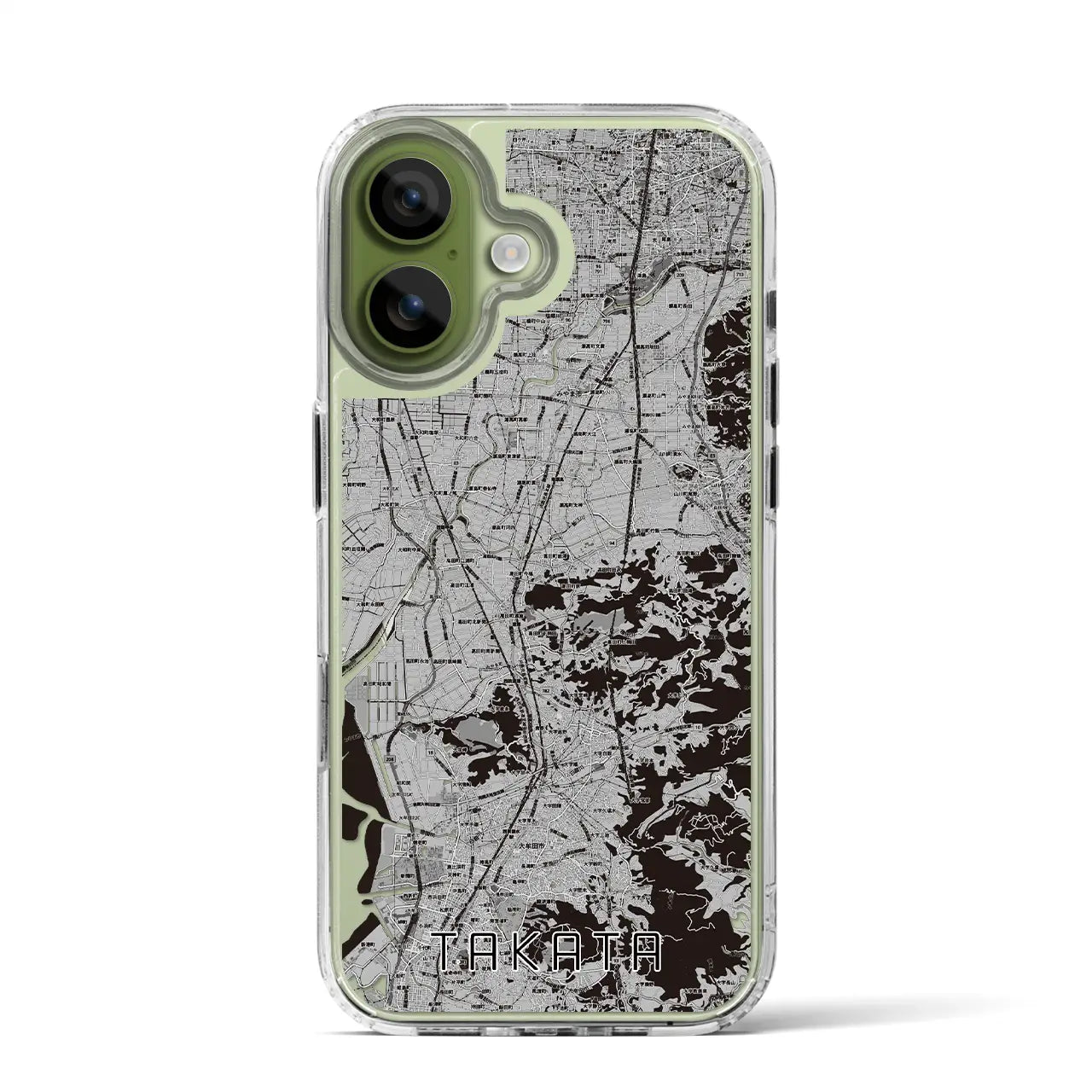 【高田(福岡県)】地図柄iPhoneケース(MagSafeタイプ)