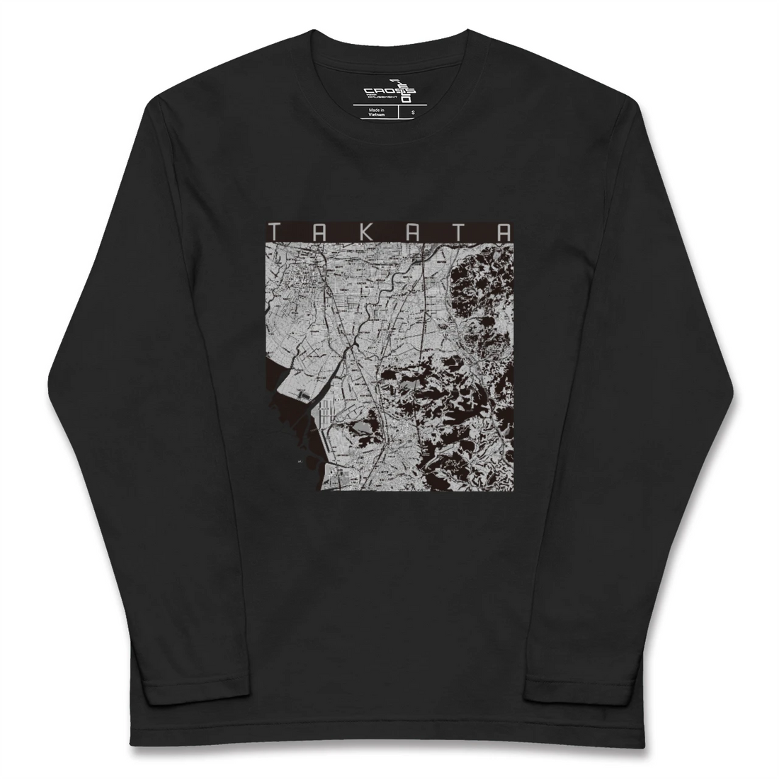 【高田(福岡県)】地図柄ロングスリーブTシャツ