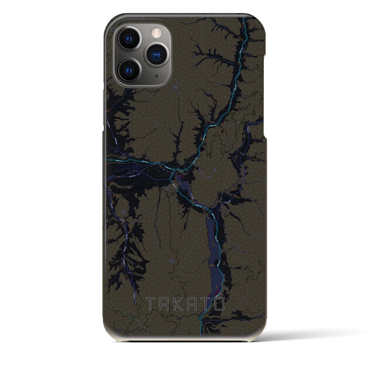 【高遠(長野県)】地図柄iPhoneケース(バックカバータイプ)