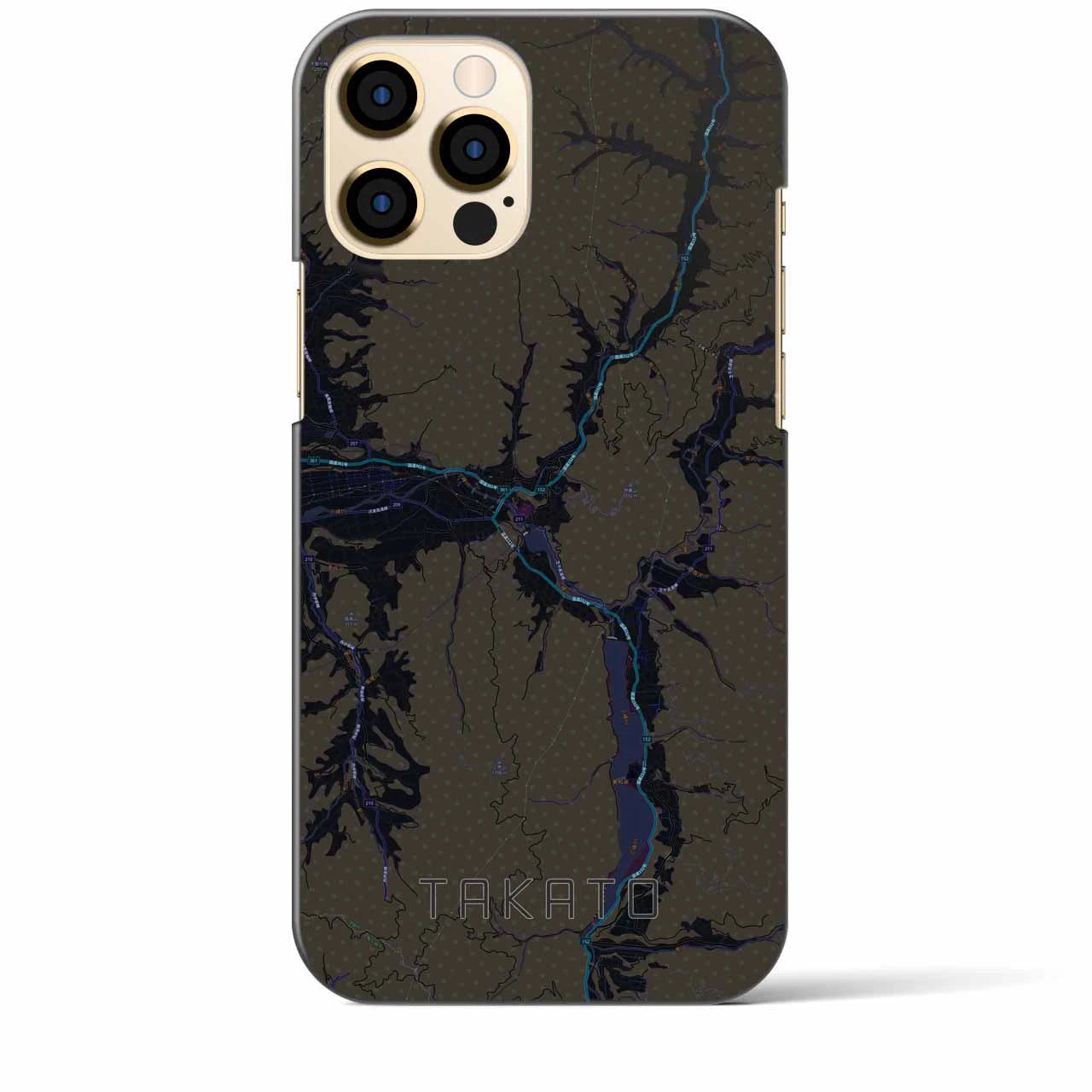 【高遠(長野県)】地図柄iPhoneケース(バックカバータイプ)