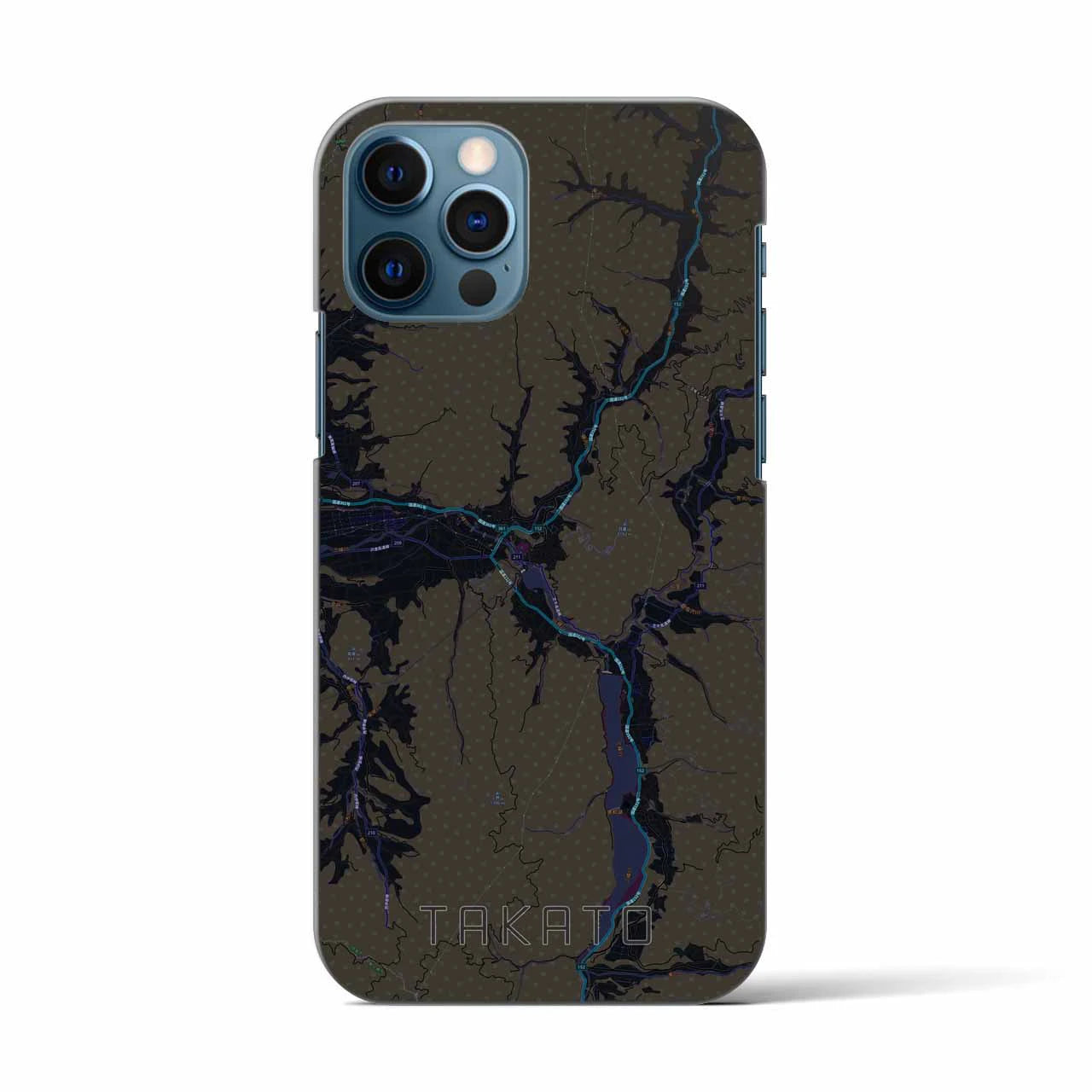 【高遠(長野県)】地図柄iPhoneケース(バックカバータイプ)