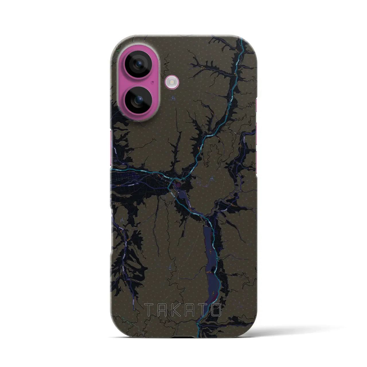 【高遠(長野県)】地図柄iPhoneケース(バックカバータイプ)