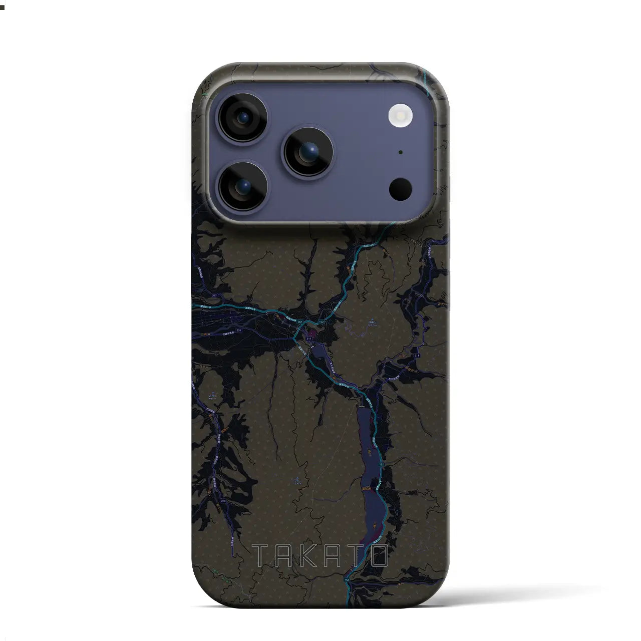 【高遠(長野県)】地図柄iPhoneケース(バックカバータイプ)