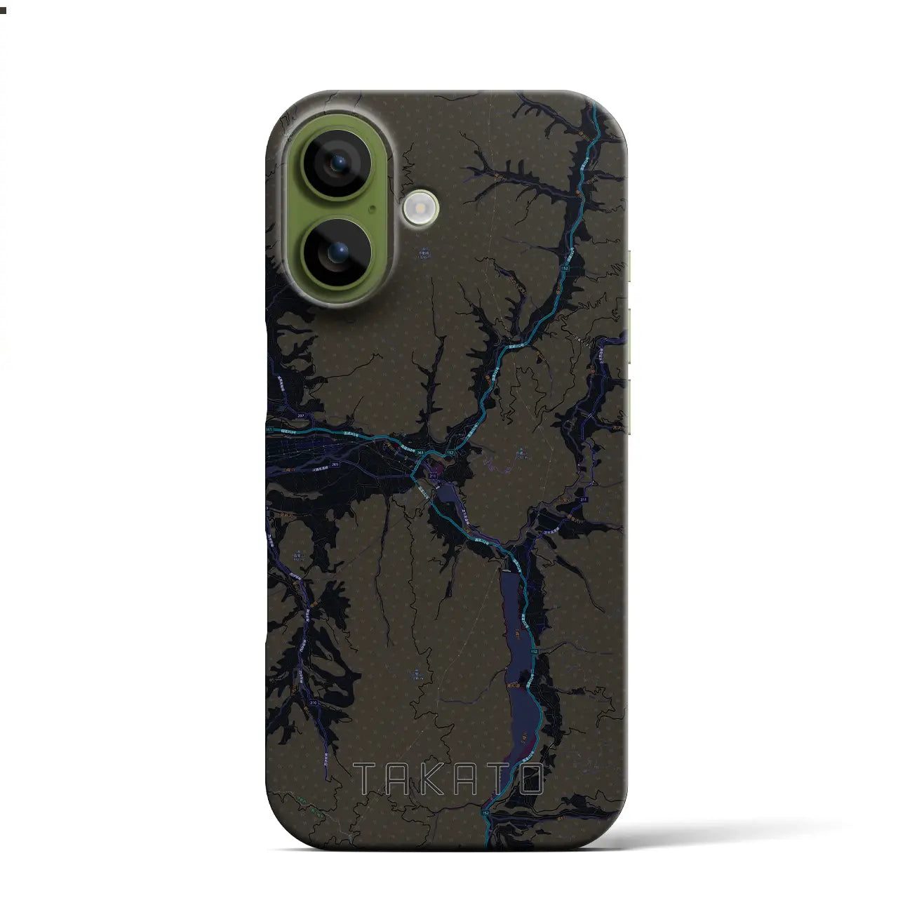 【高遠(長野県)】地図柄iPhoneケース(バックカバータイプ)