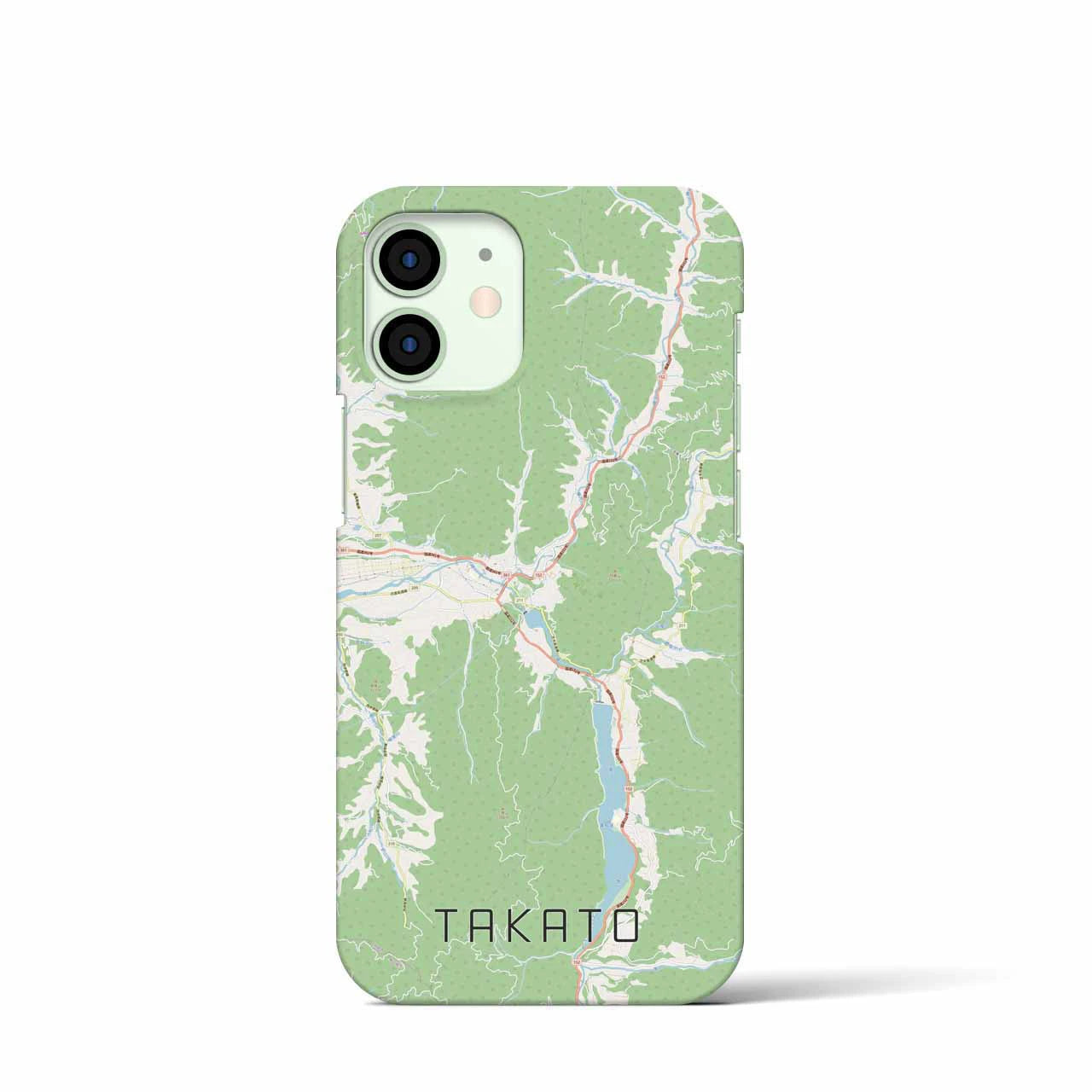 【高遠(長野県)】地図柄iPhoneケース(バックカバータイプ)