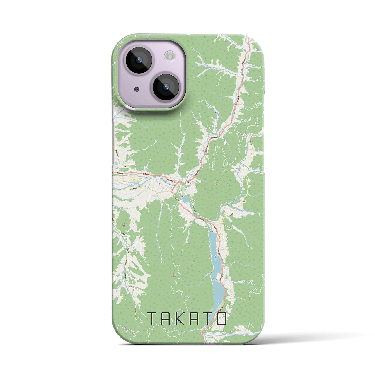 【高遠(長野県)】地図柄iPhoneケース(バックカバータイプ)