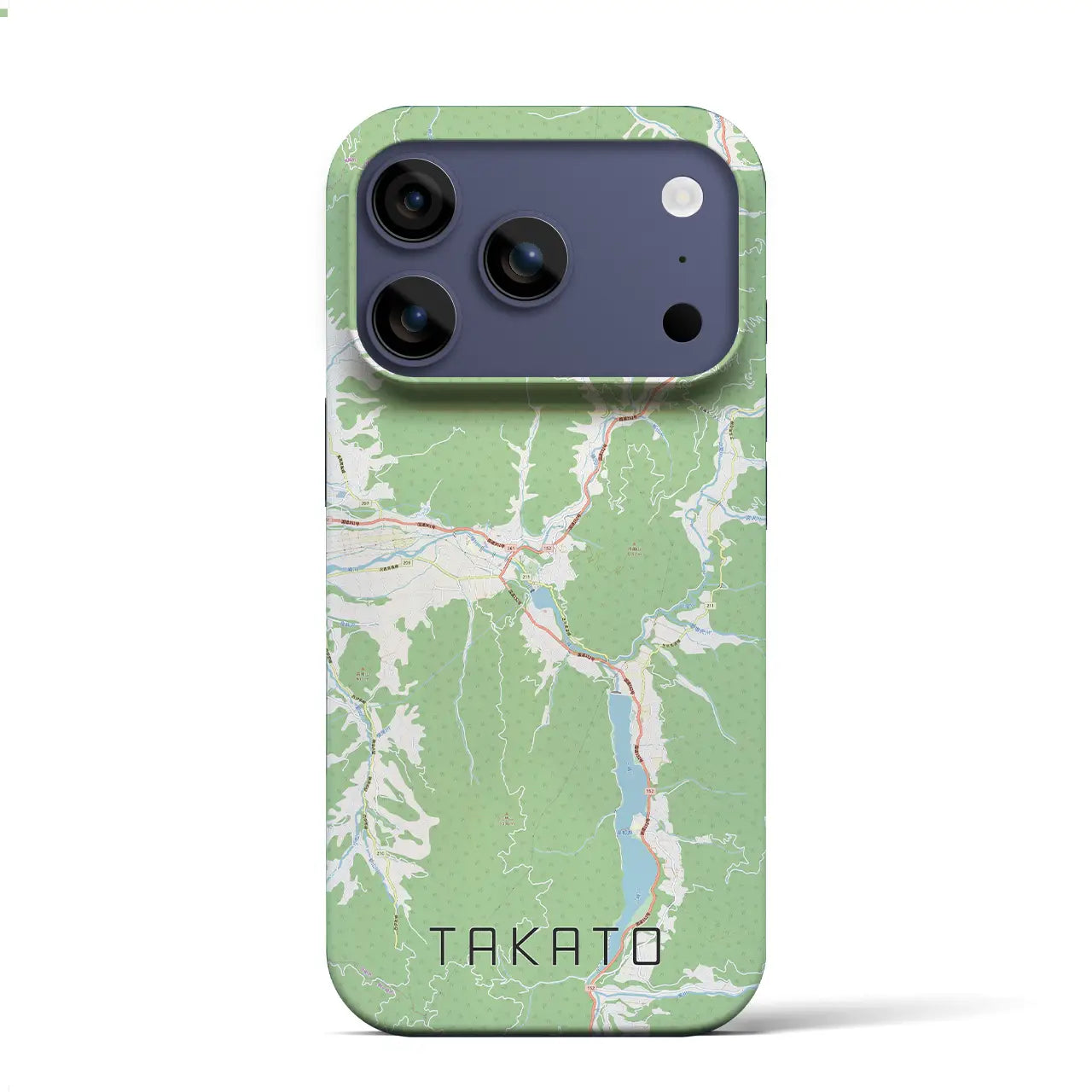 【高遠(長野県)】地図柄iPhoneケース(バックカバータイプ)