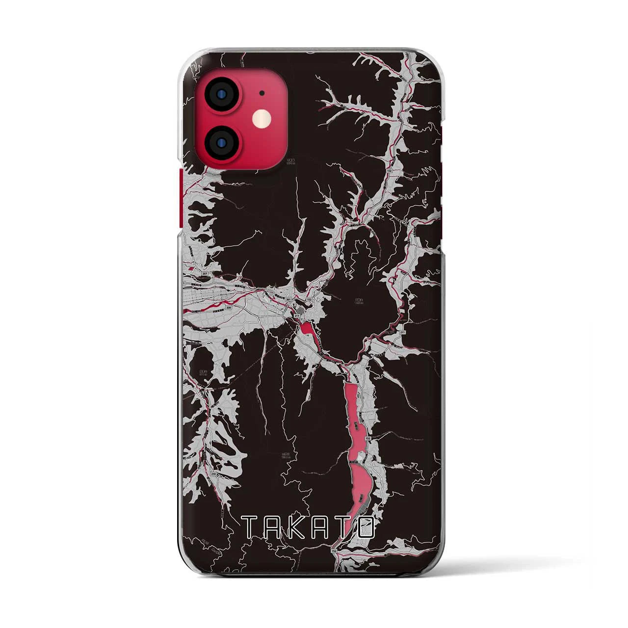 【高遠(長野県)】地図柄iPhoneケース(クリアタイプ)