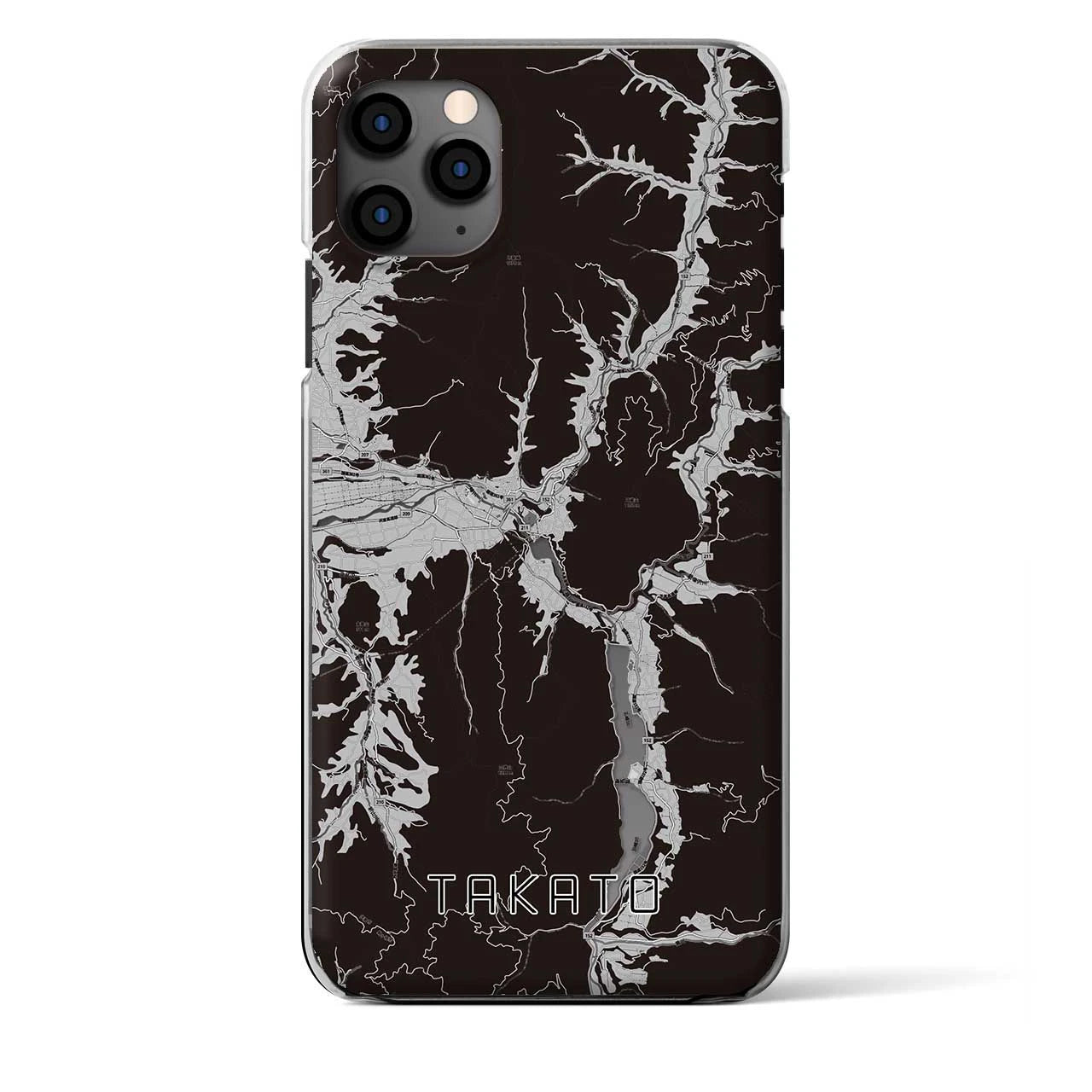 【高遠(長野県)】地図柄iPhoneケース(クリアタイプ)