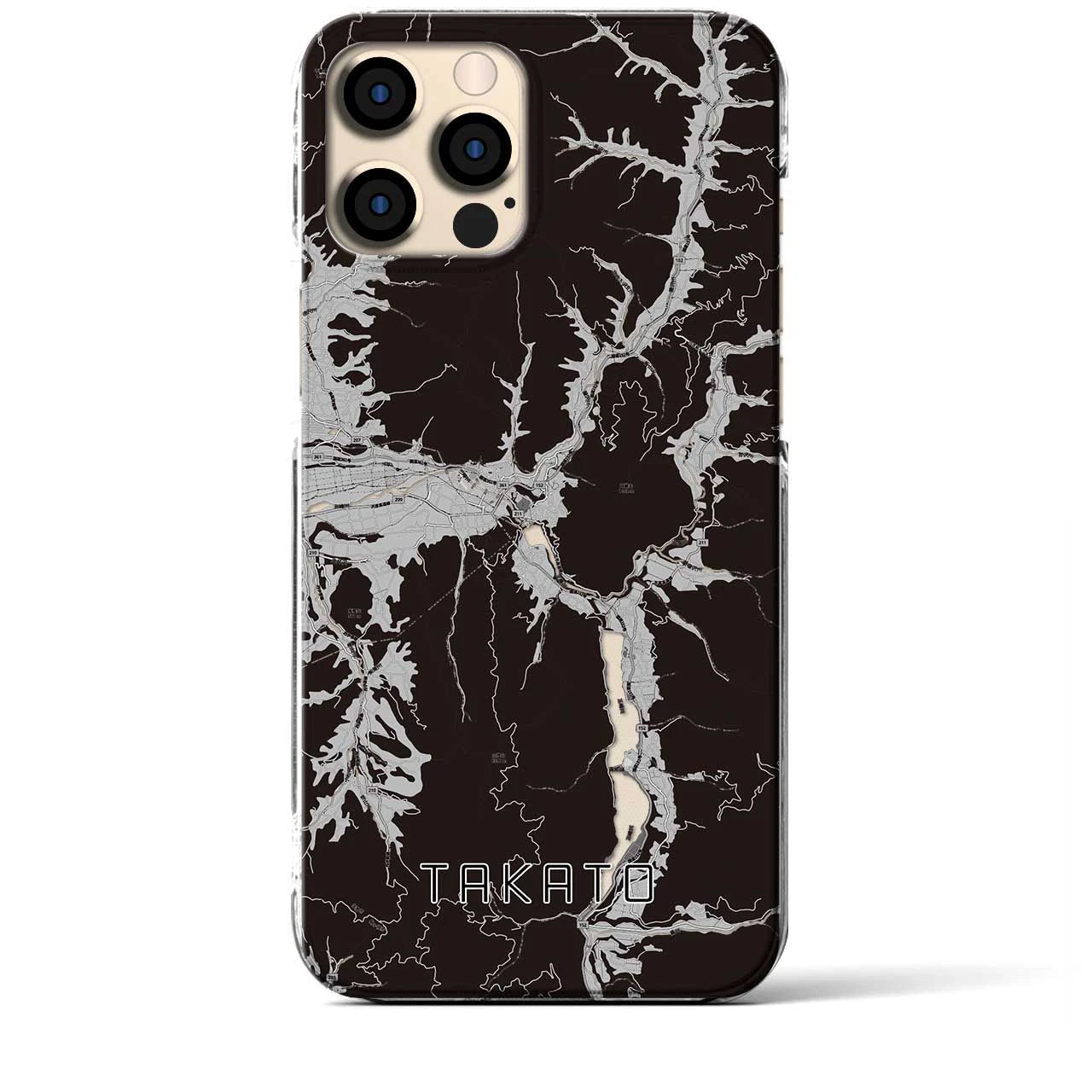 【高遠(長野県)】地図柄iPhoneケース(クリアタイプ)