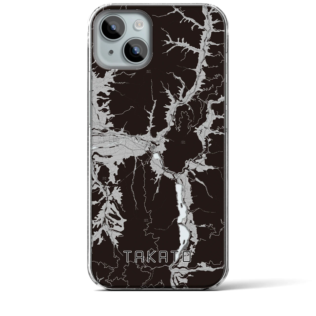 【高遠(長野県)】地図柄iPhoneケース(クリアタイプ)