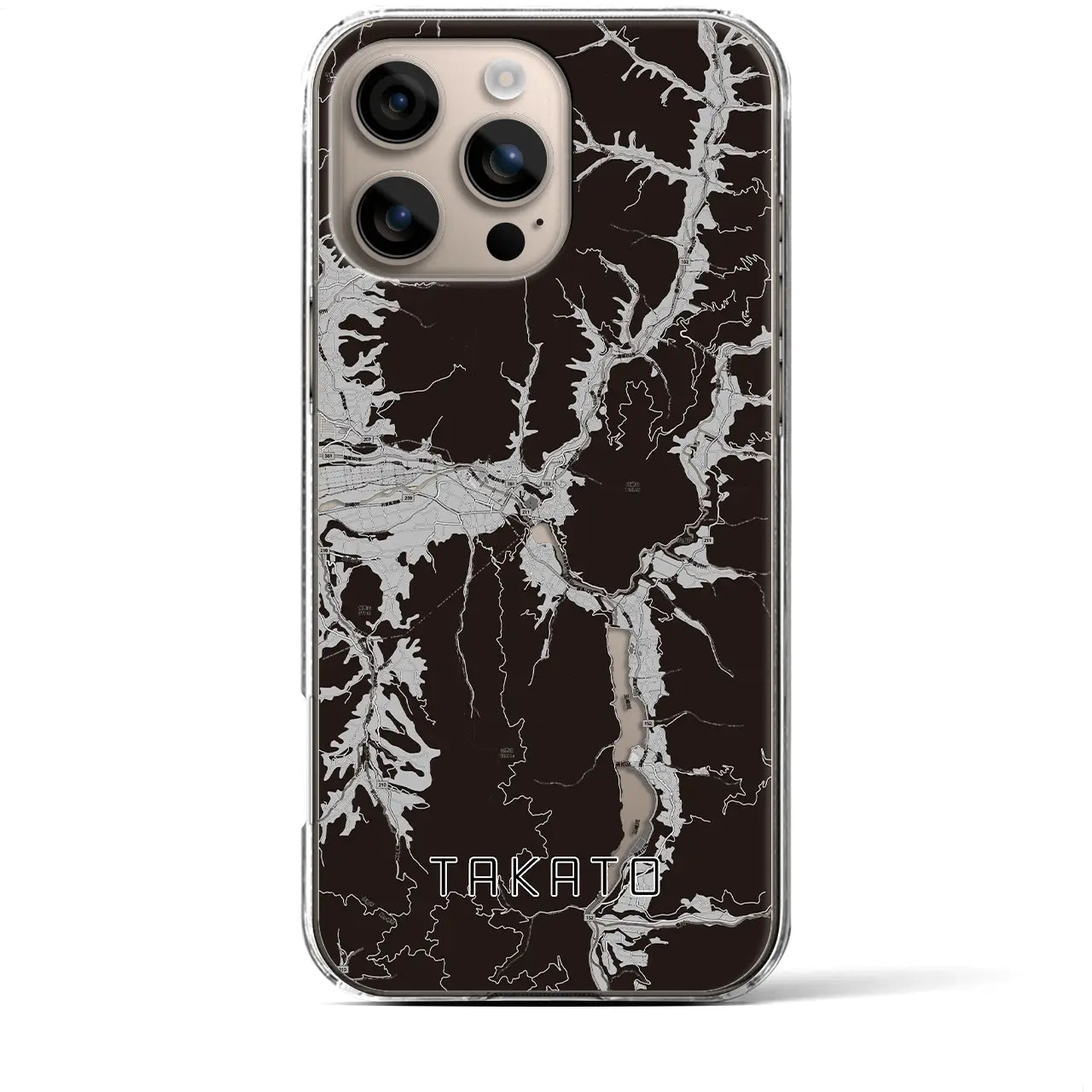 【高遠(長野県)】地図柄iPhoneケース(クリアタイプ)