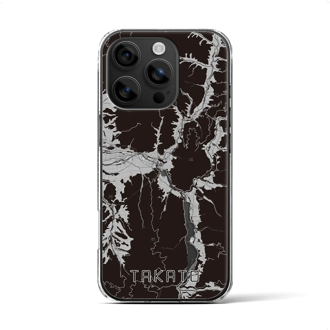 【高遠(長野県)】地図柄iPhoneケース(クリアタイプ)